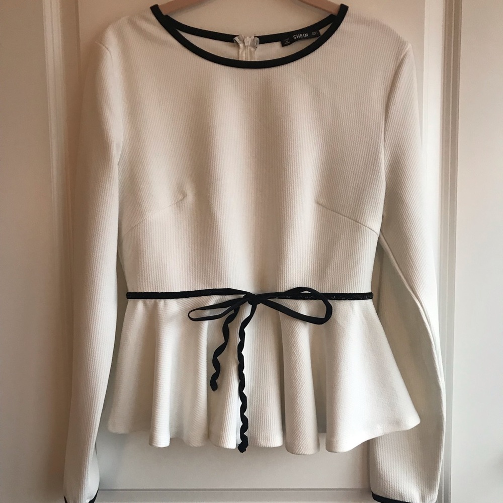 Shein peplum top with bow